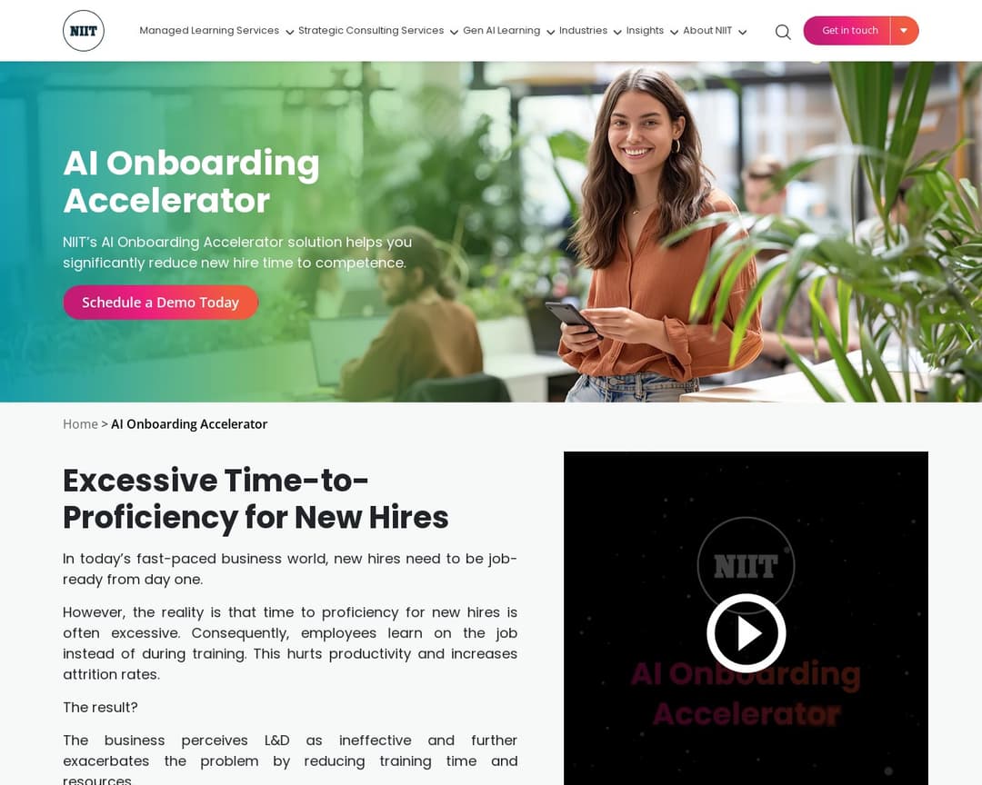 NIIT’s AI Onboarding Accelerator