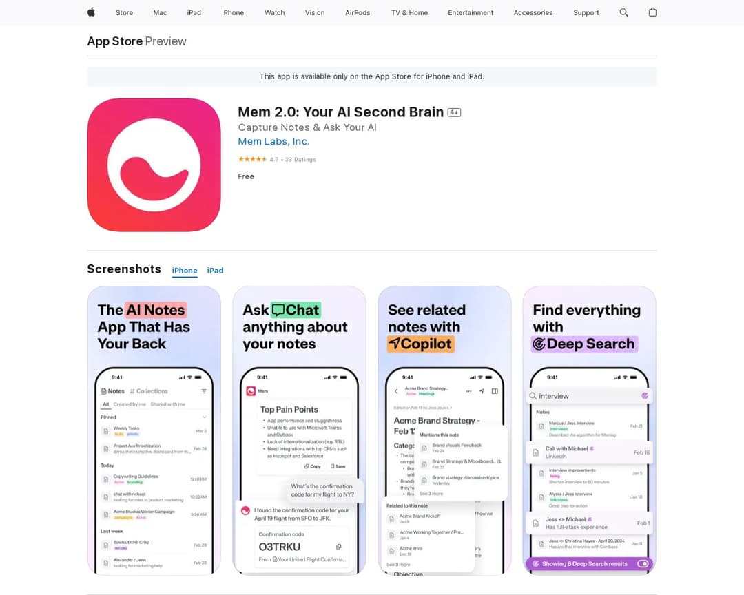 Mem 2.0: Your AI Second Brain