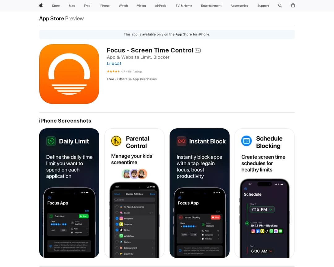 Focus - Screen Time Control