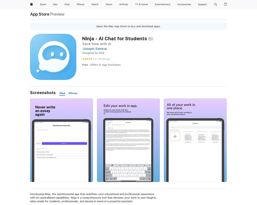 Ninja - AI Chat for Students