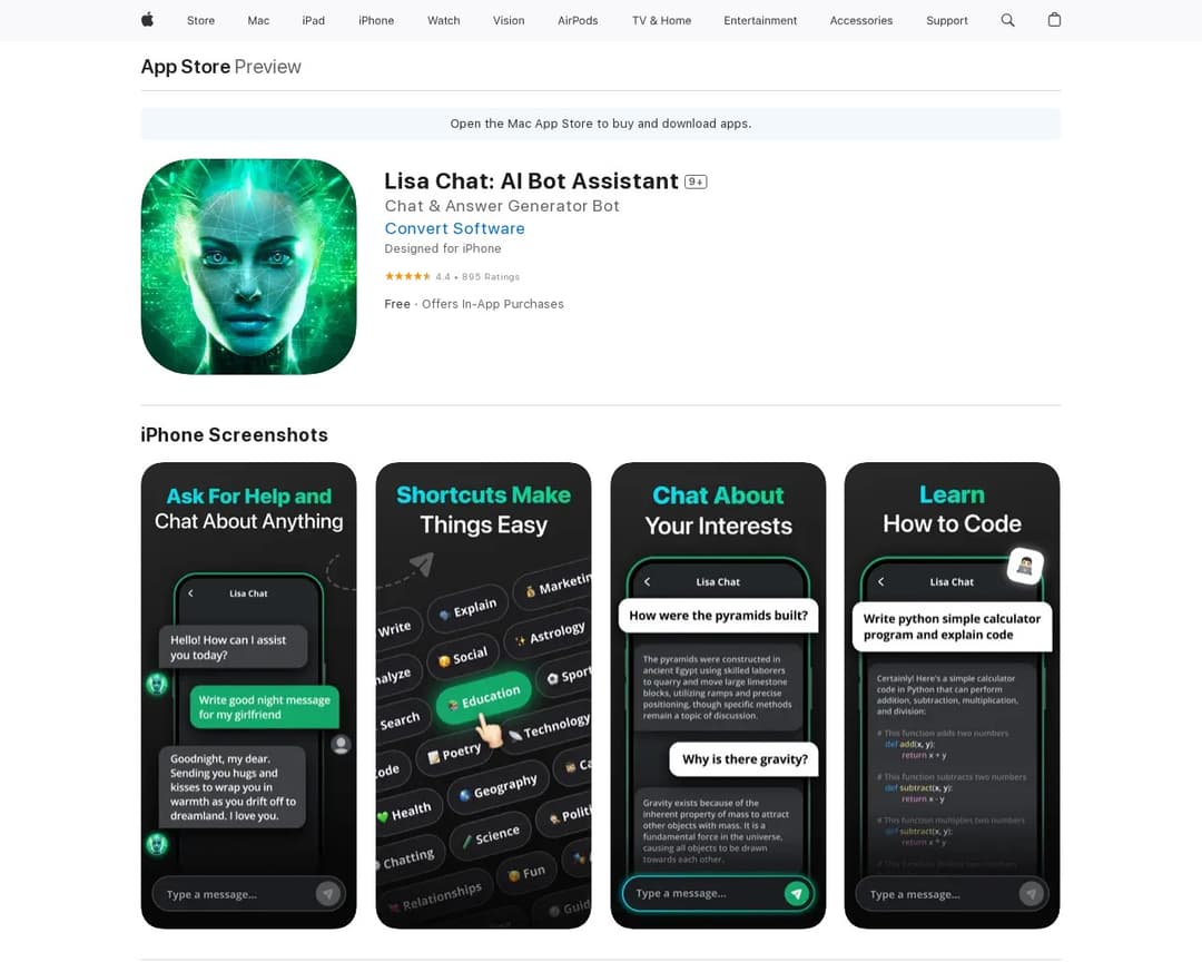 Lisa Chat: AI Bot Assistant