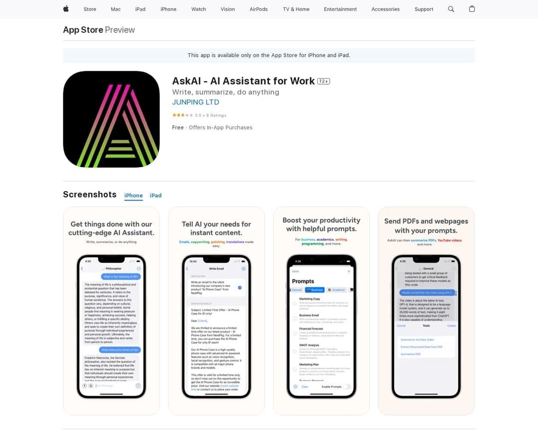 AskAI - AI Assistant for Work