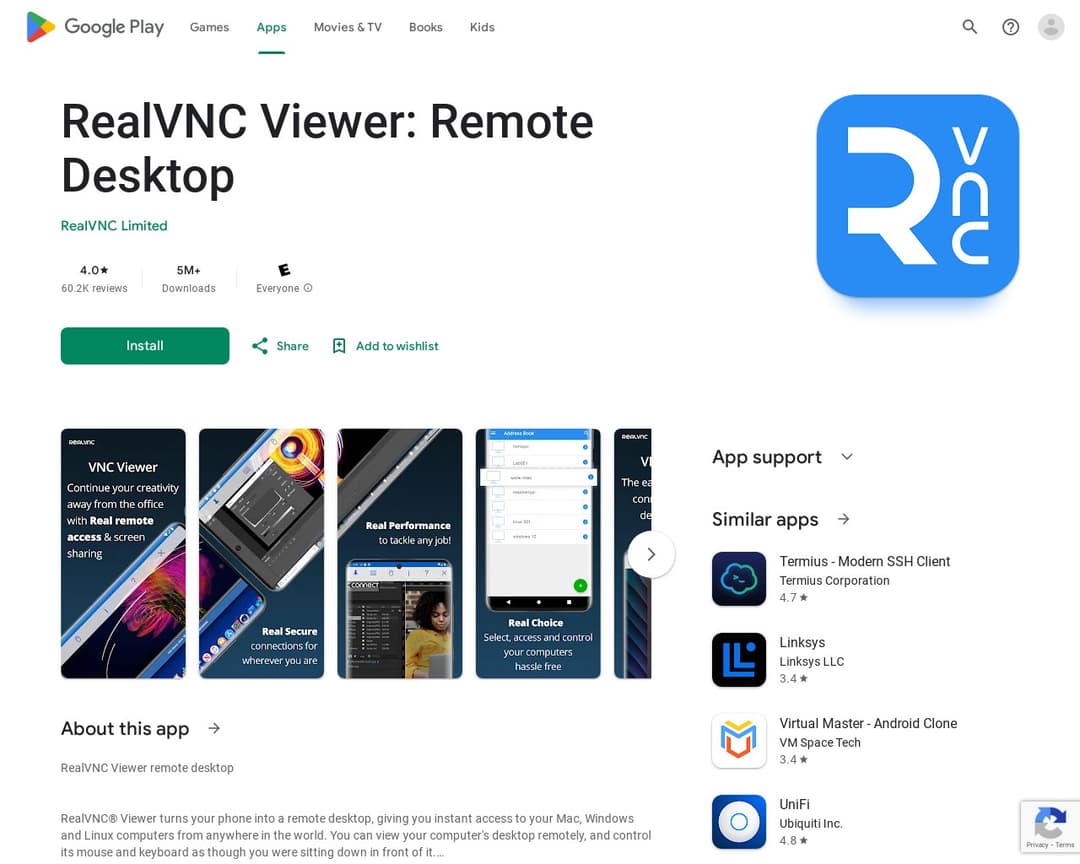 RealVNC Viewer: Remote Desktop