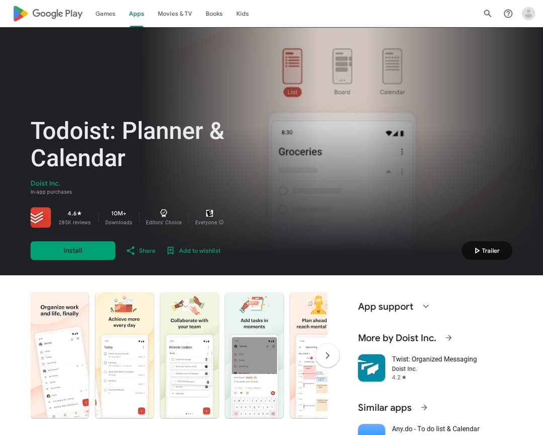 Todoist: Planner & Calendar