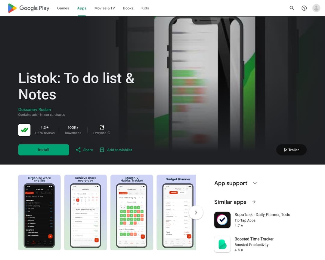 Listok: To do list & Notes