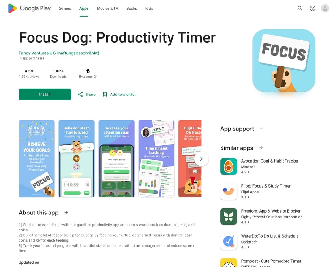 Focus Dog: Productivity Timer