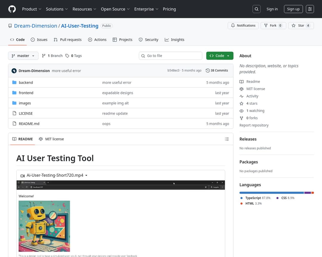 AI User Testing Tool