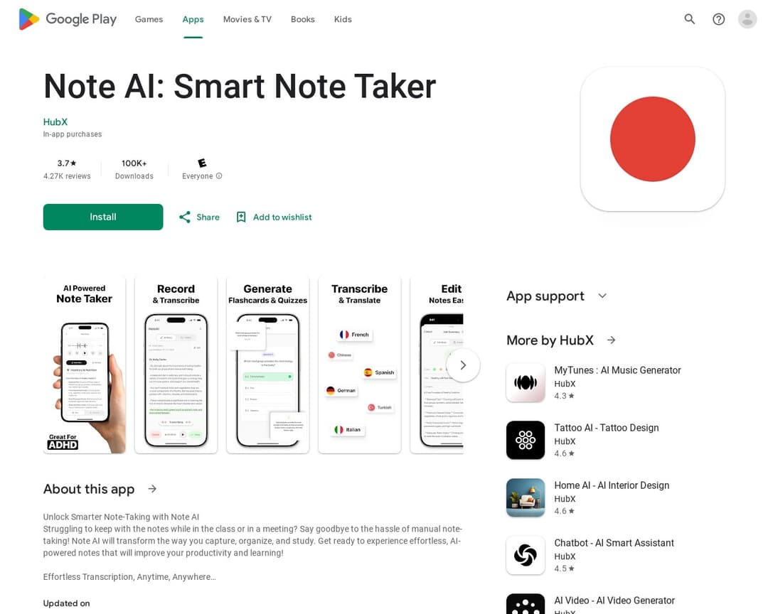 Note AI: Smart Note Taker