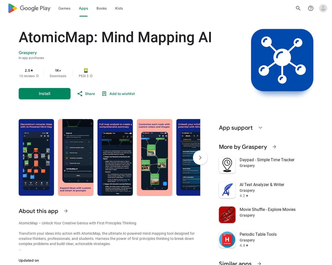 AtomicMap: Mind Mapping AI
