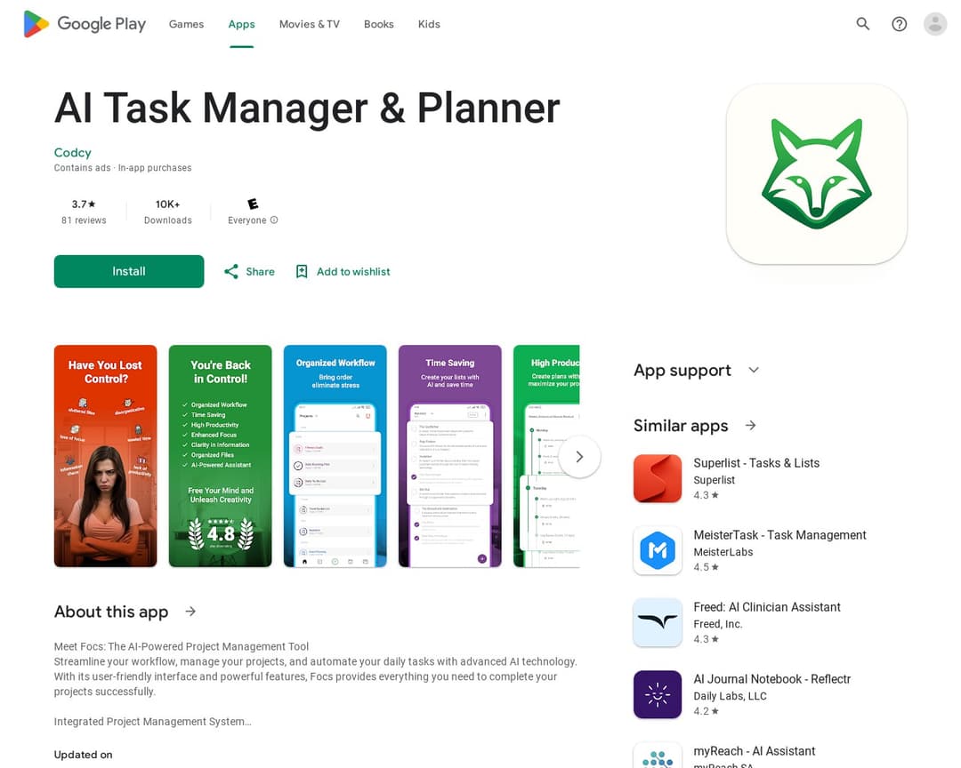 AI Task Manager & Planner (Focs)