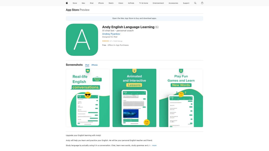 Andy English Language Learning
