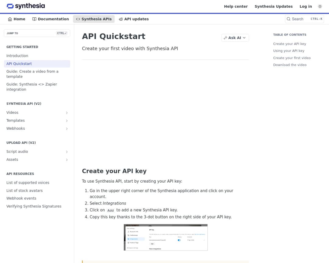 Synthesia API