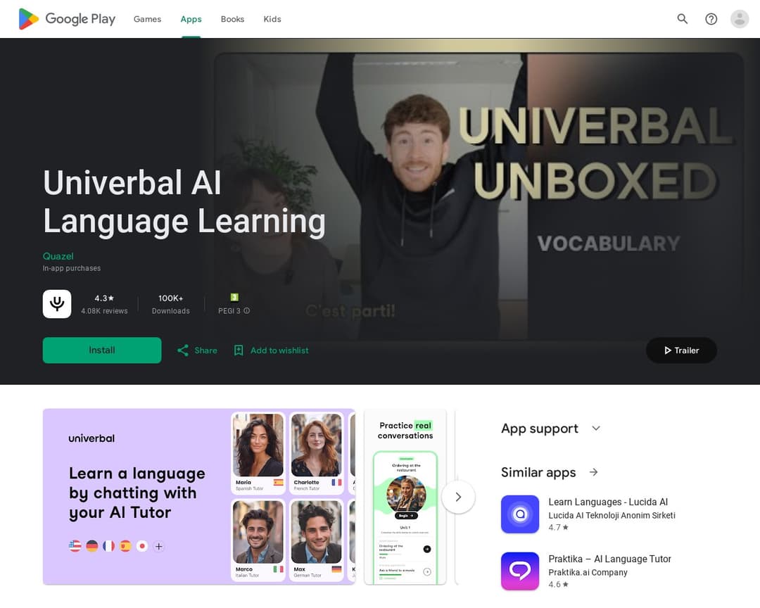 Univerbal AI Language Learning