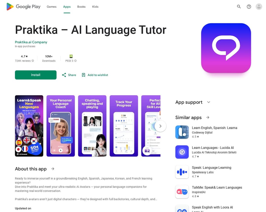 Praktika – AI Language Tutor