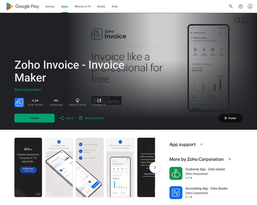 Zoho Invoice - Invoice Maker