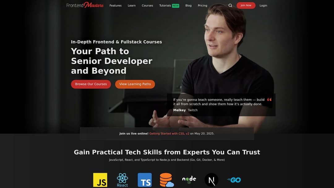 Frontend Masters Learning Platform