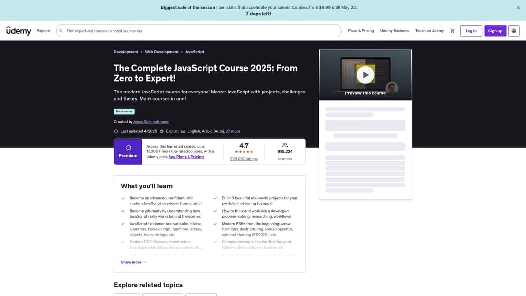The Complete JavaScript Course: Build a Real-World Project