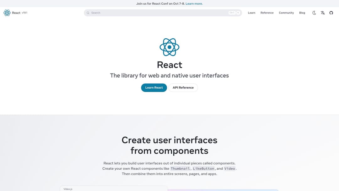 React