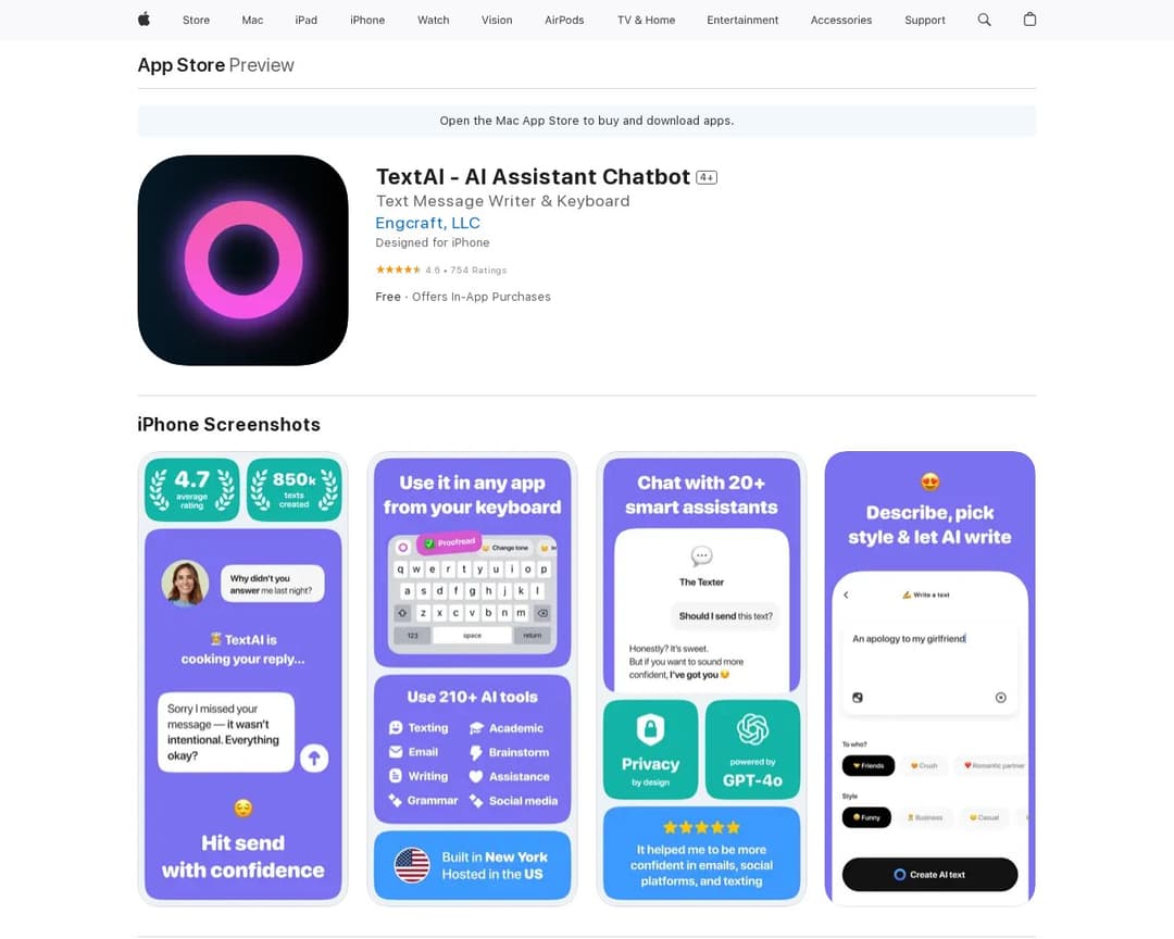 TextAI - AI Assistant Chatbot