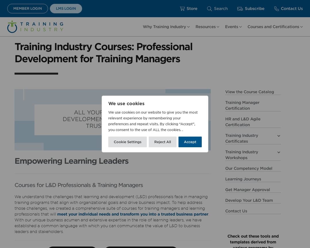 Training Industry Courses