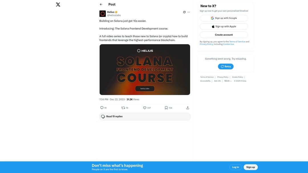 Helius Solana Frontend Development Course