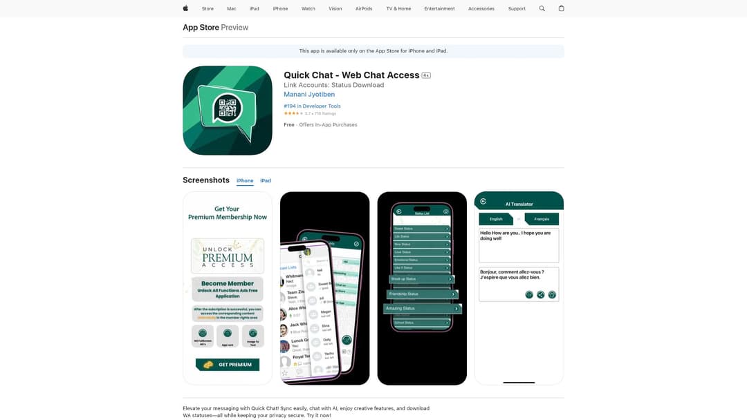Quick Chat - Web Chat Access