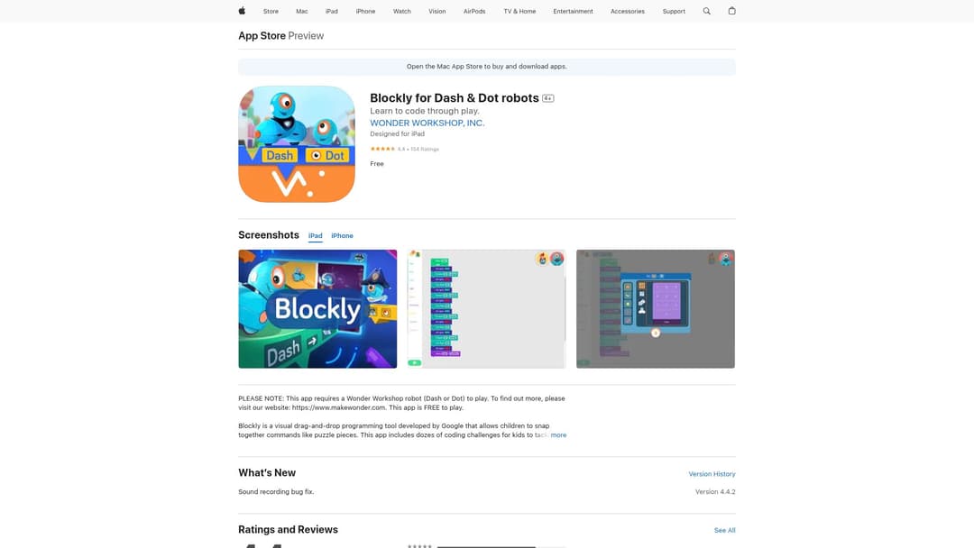 Blockly for Dash & Dot robots