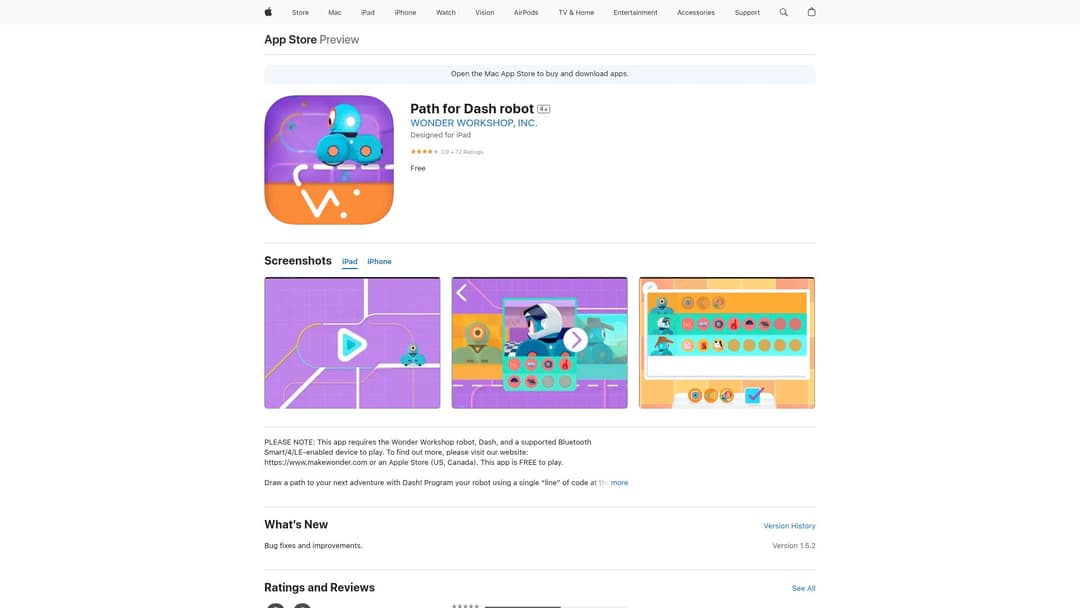 Path for Dash robot