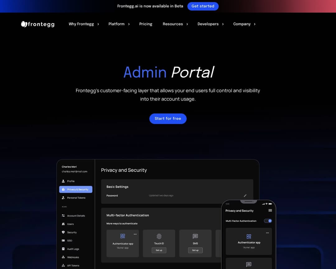 Frontegg Admin Portal
