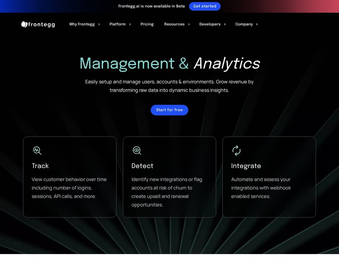 Frontegg Management & Analytics