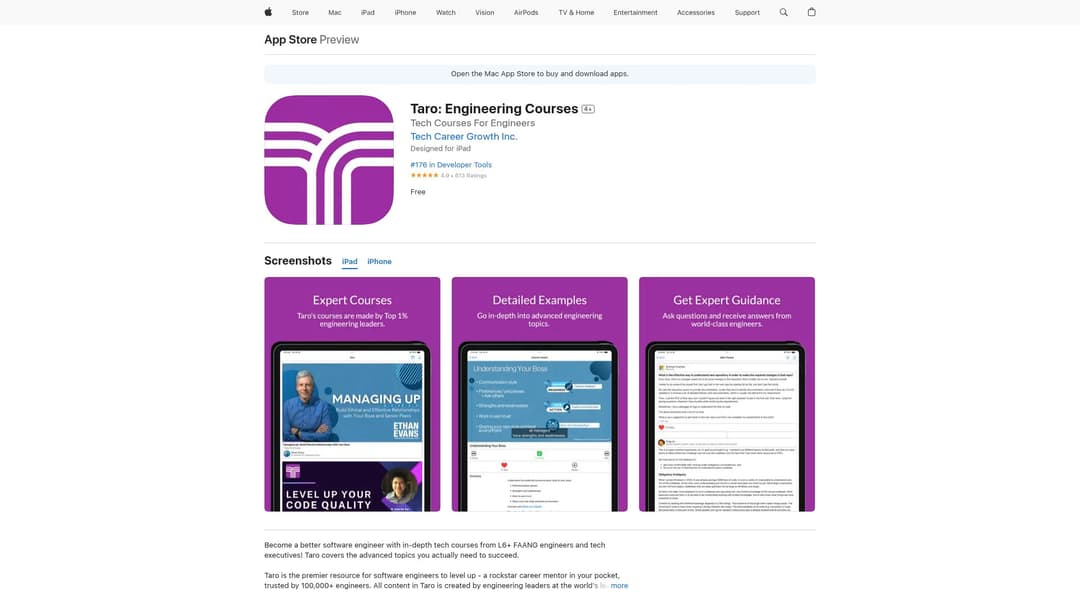Taro: Engineering Courses