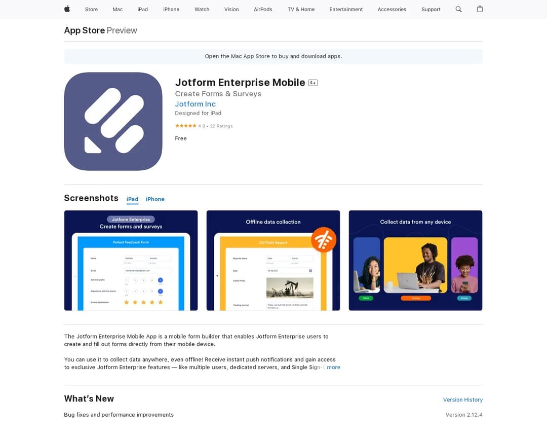 Jotform Enterprise Mobile