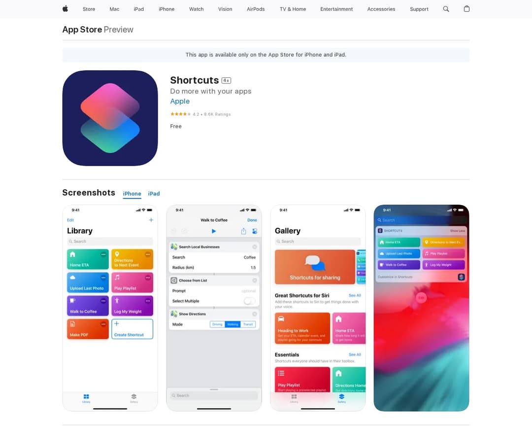 Shortcuts