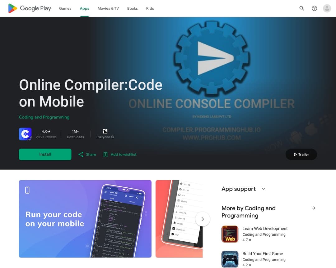 Online Compiler:Code on Mobile