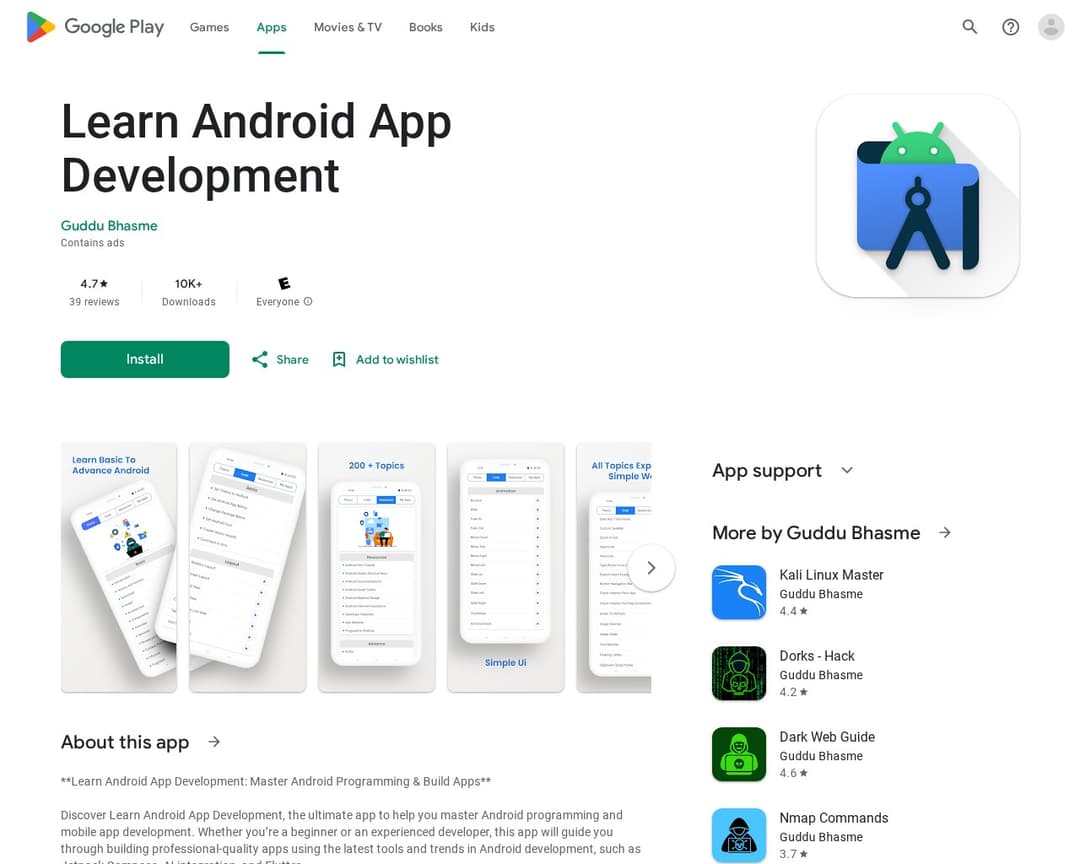 Learn Android App Development