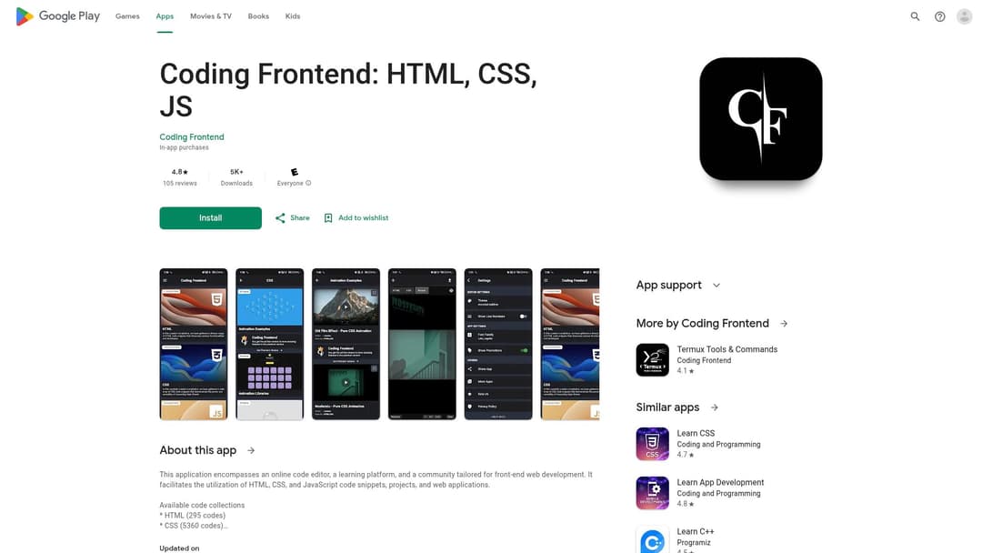Coding Frontend: HTML, CSS, JS