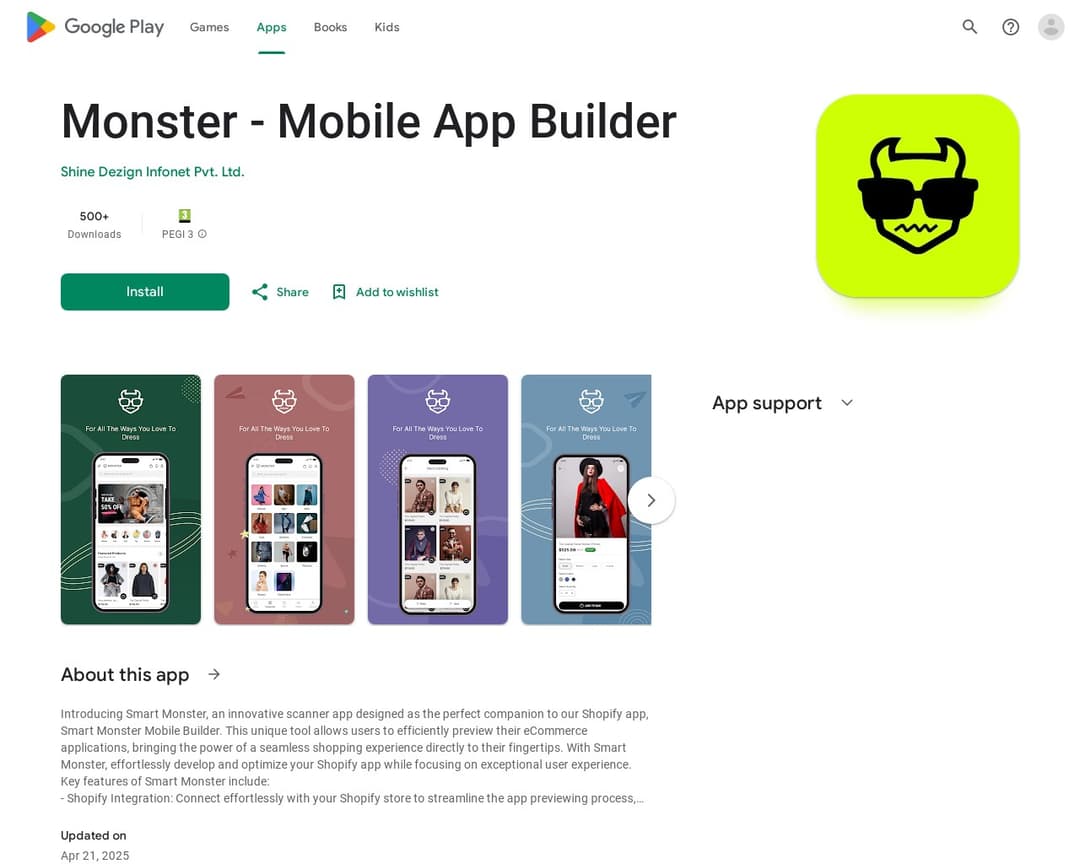 Monster - Mobile App Builder