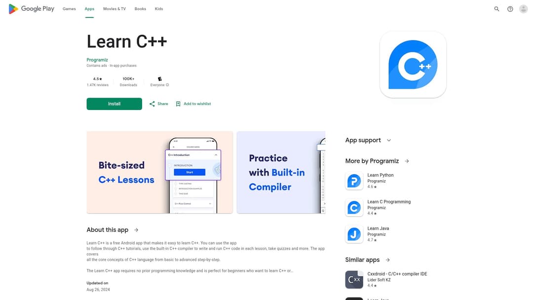 Learn C++ by Programiz