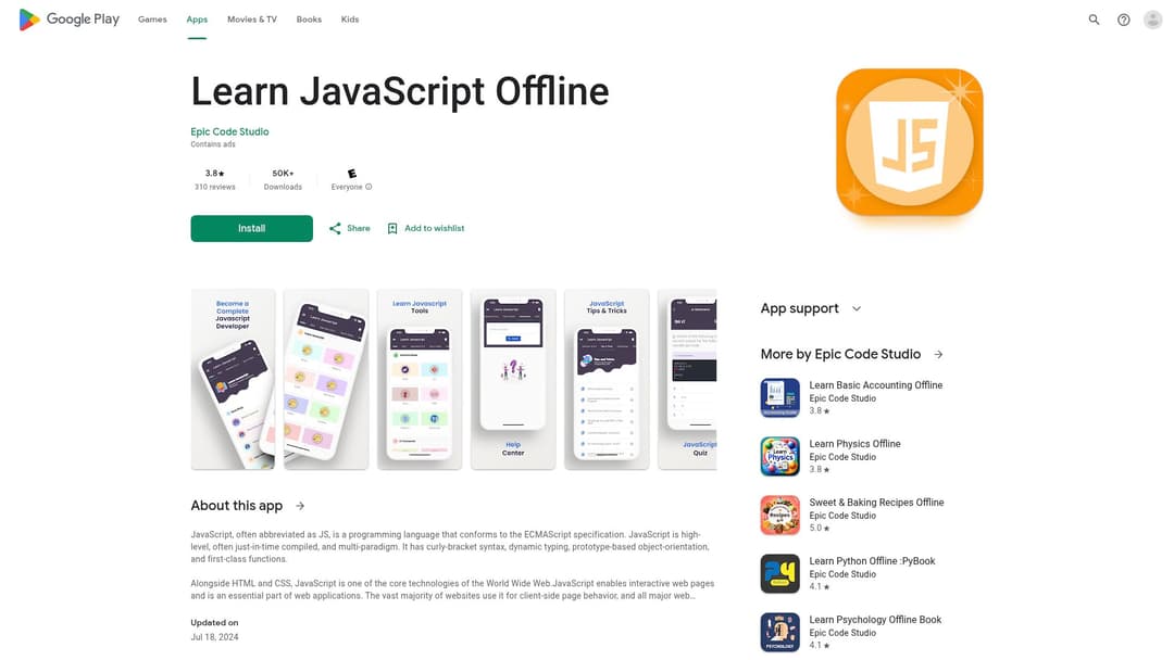 Learn JavaScript Offline