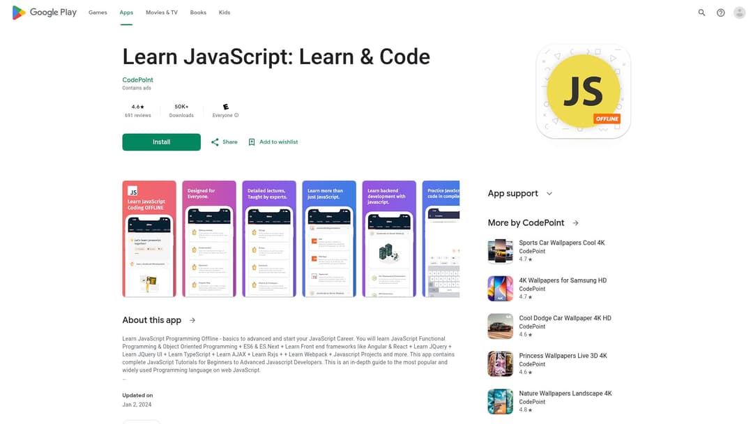 Learn JavaScript: Learn & Code