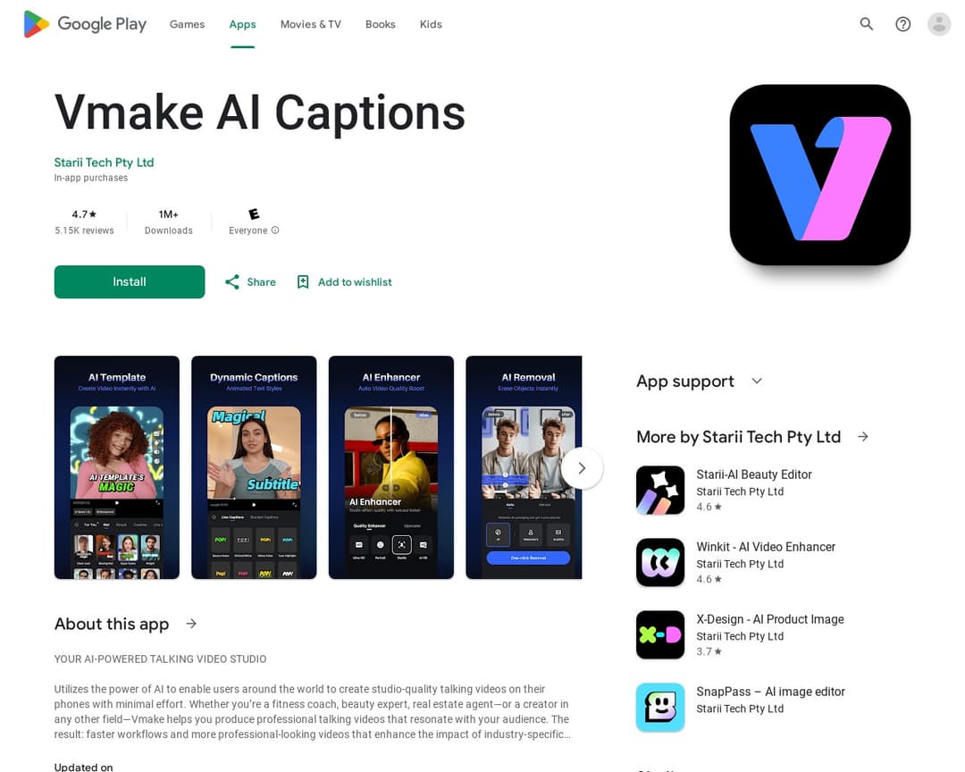 Vmake AI Captions