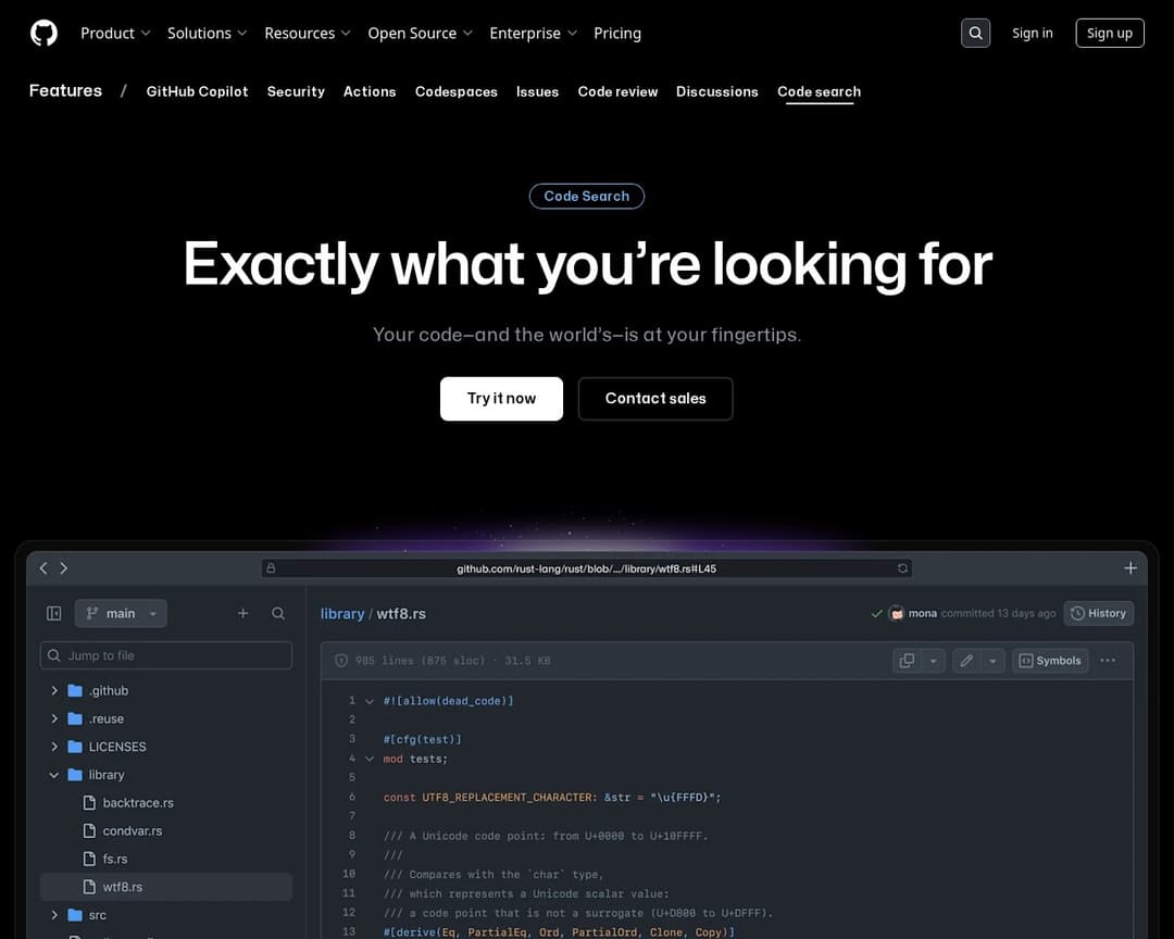 GitHub Code Search