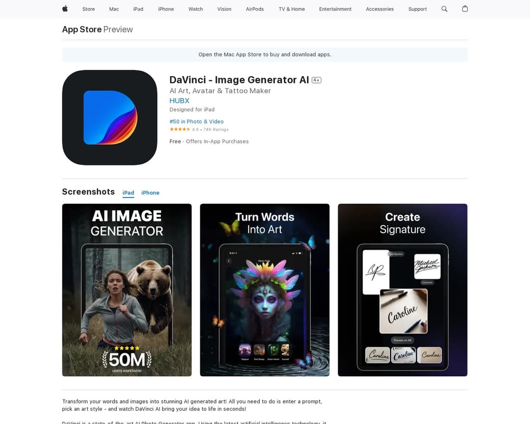 DaVinci - Image Generator AI