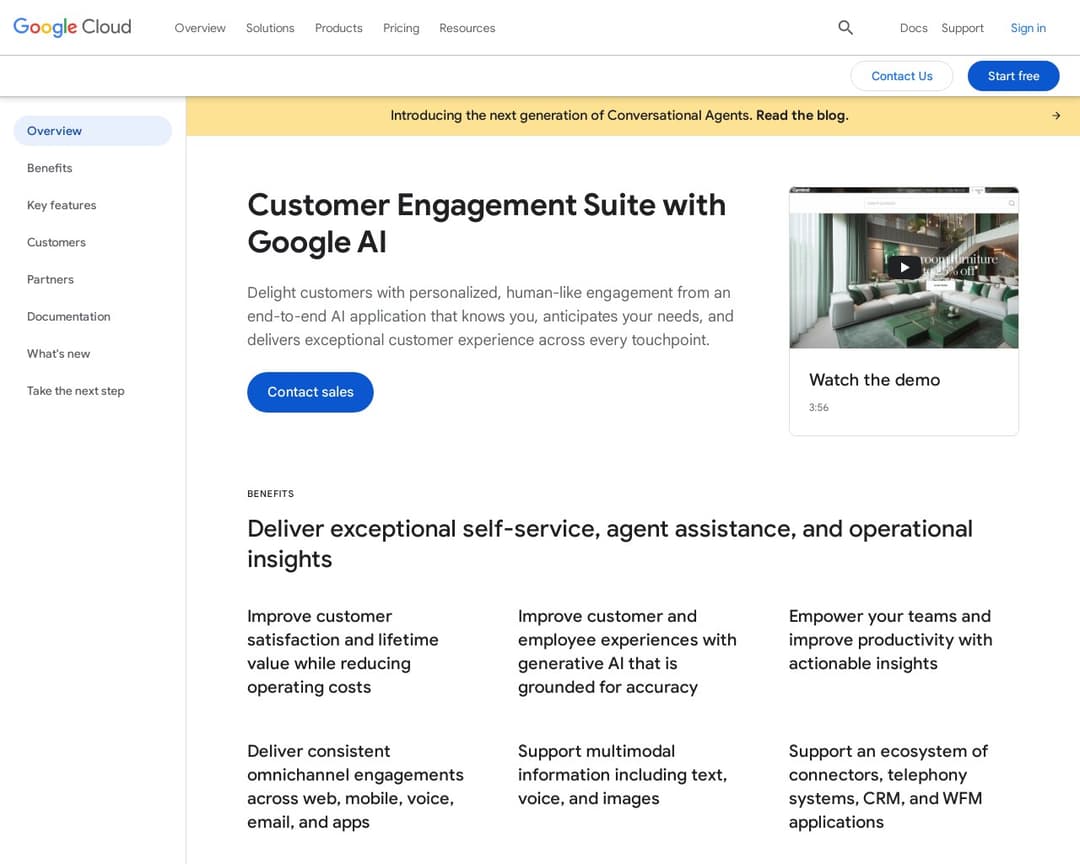 Customer Engagement Suite with Google AI