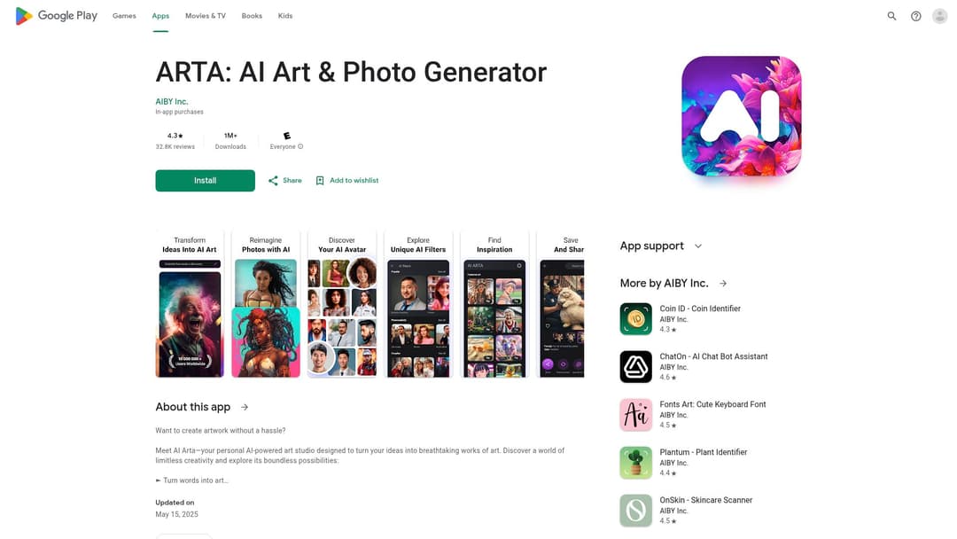 ARTA: AI Art & Photo Generator