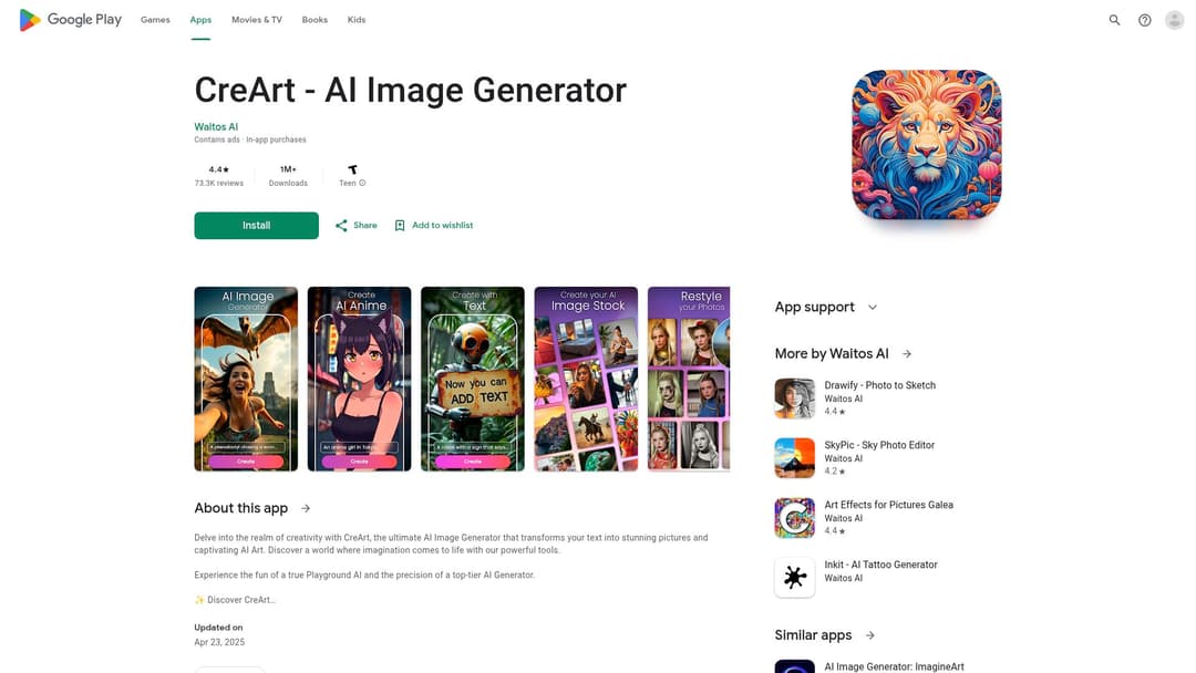CreArt - AI Image Generator