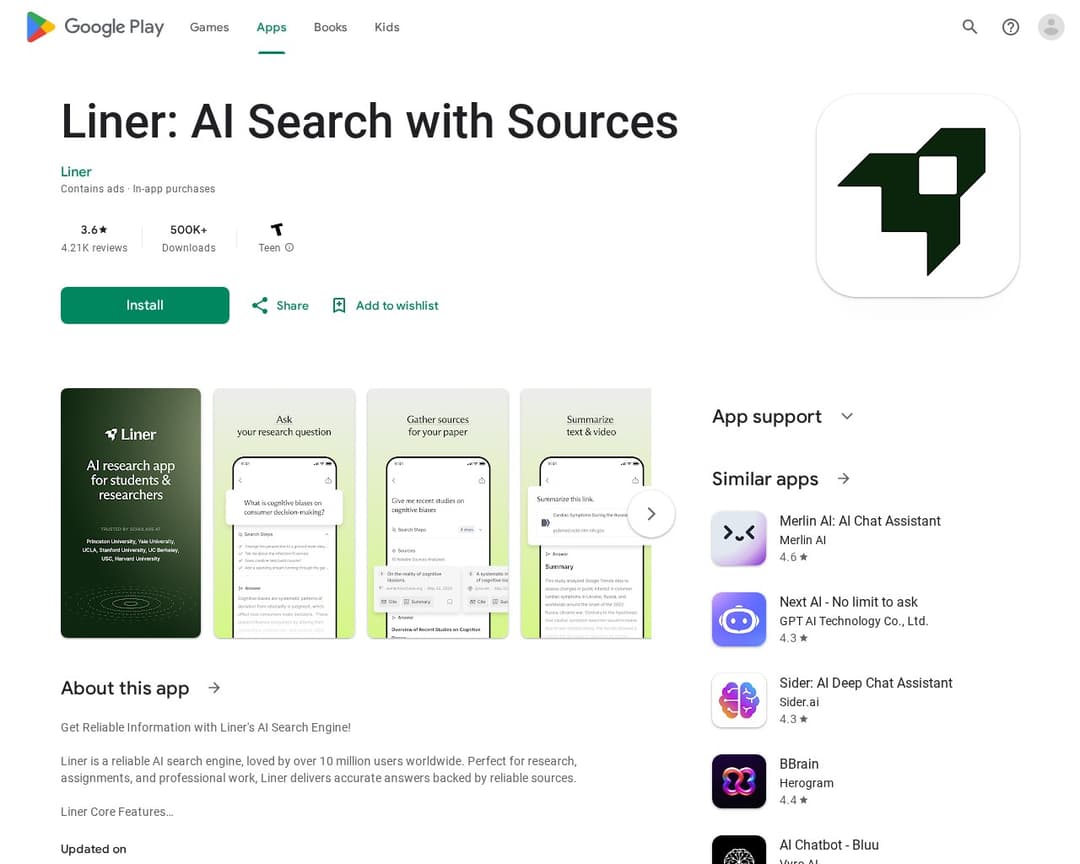 Liner: AI Search with Sources