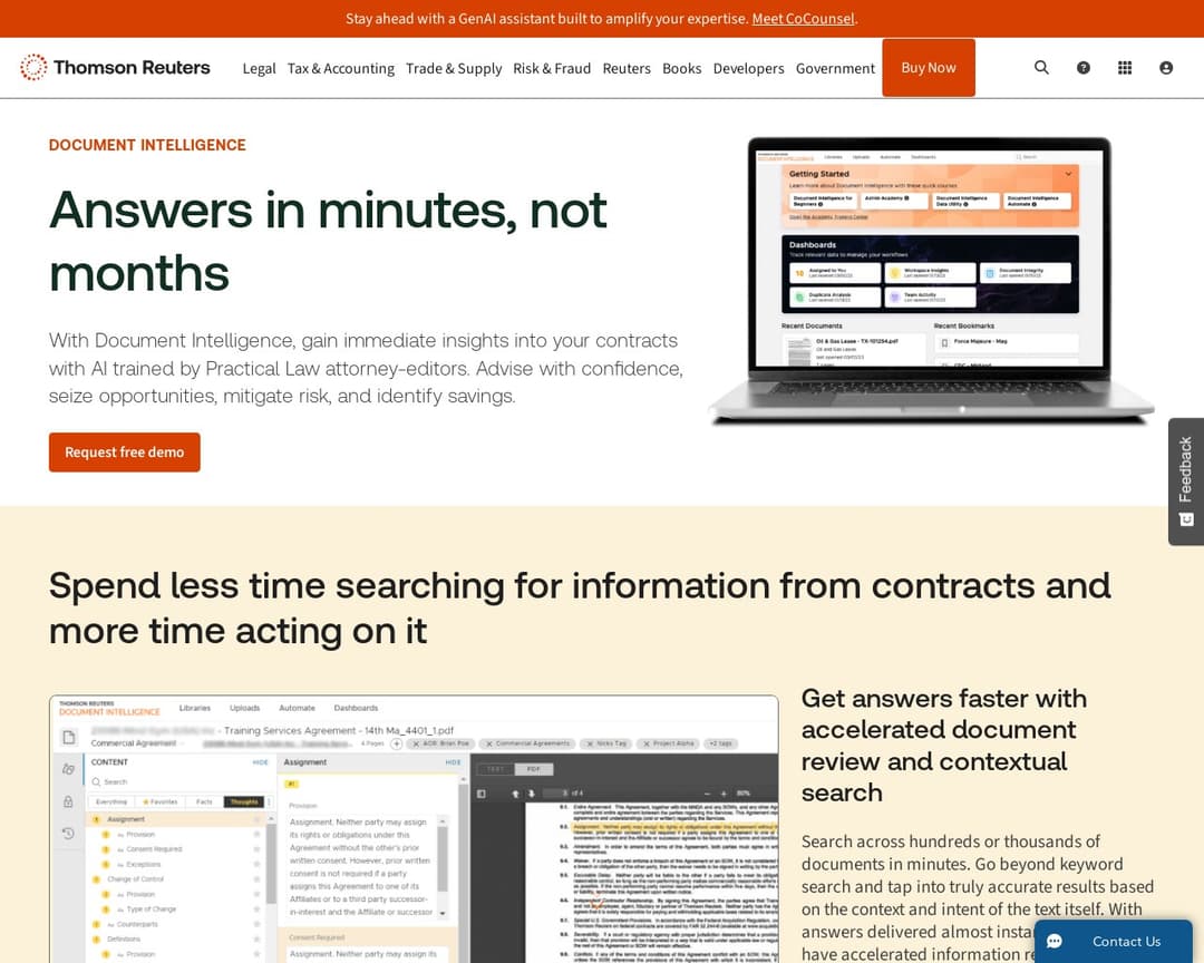 Thomson Reuters Document Intelligence