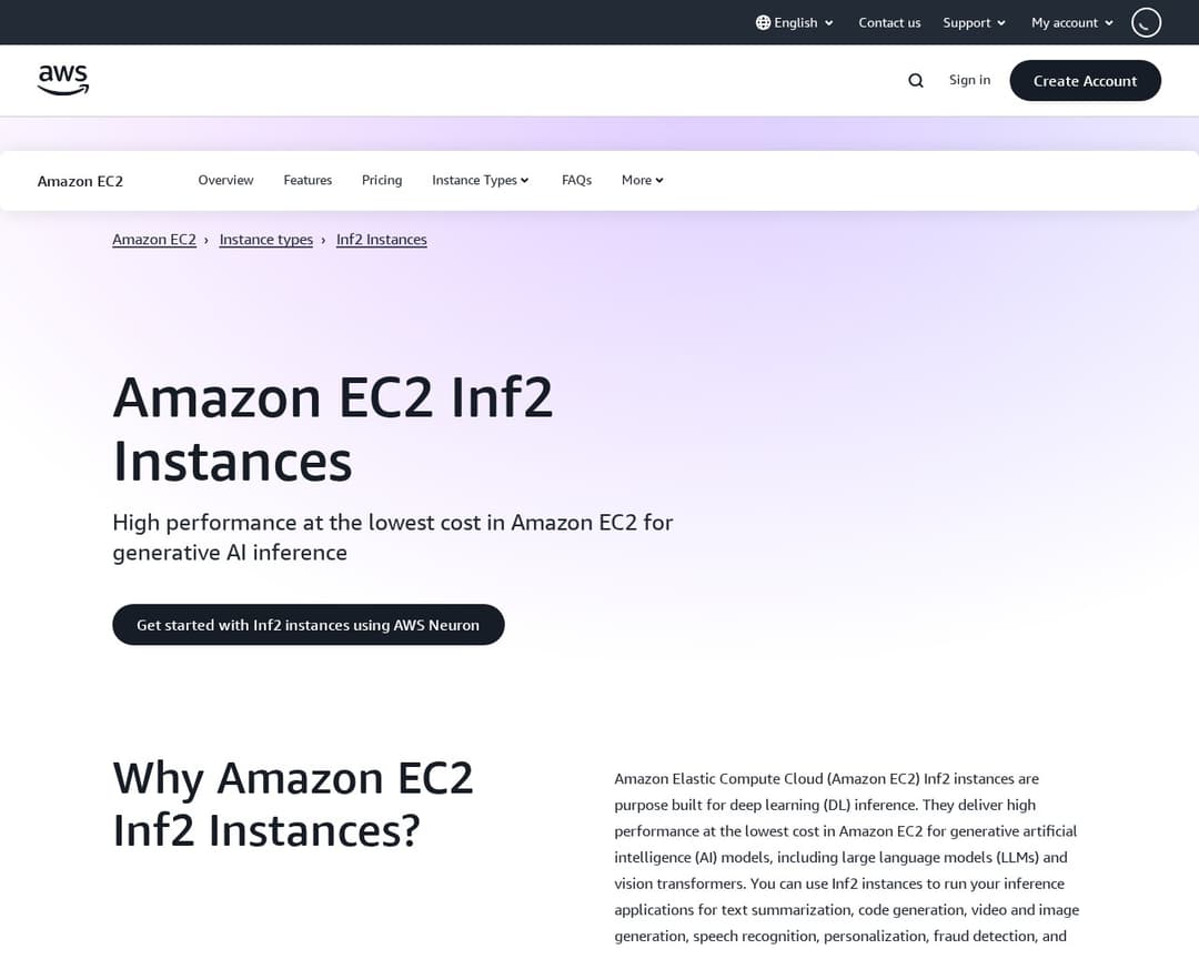 Amazon EC2 Inf2 Instances