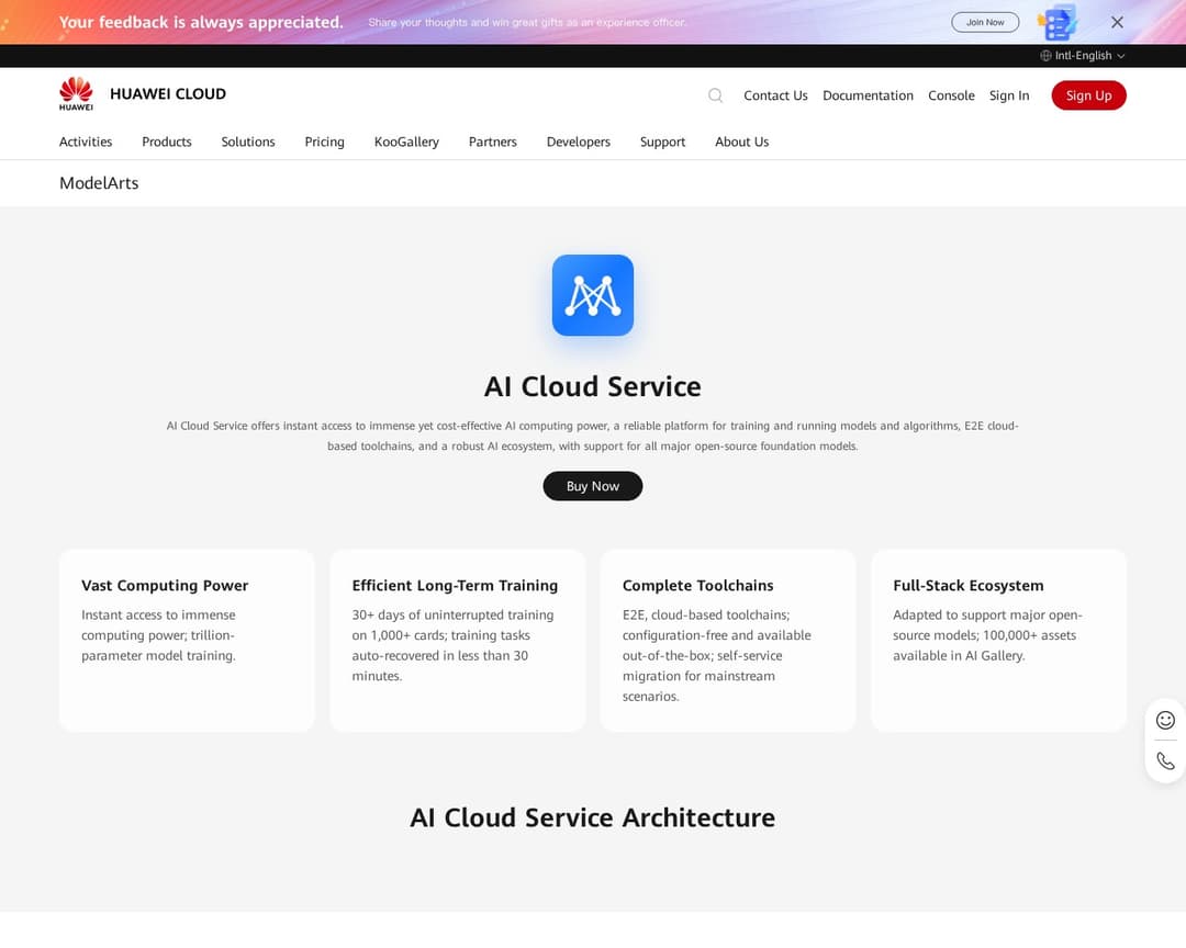 Huawei Ascend AI Cloud Service